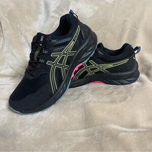 Asics Gel Venture 9 1012B314-007 Women US 8.5 Black/Lime Green